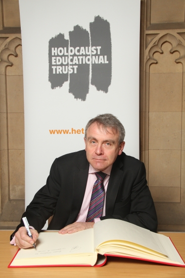 Robert Goodwill MP signs Holocaust Educational Trust Book of Commitment  