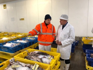 Fisheries Minister Robert Goodwill today visited Grimsby Fish Market, a focal point for the local fish processing industry