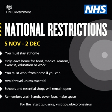 New National Restrictions from 5 November 