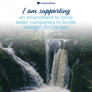 I am supporting an amendment to force water companies to tackle sewage discharges